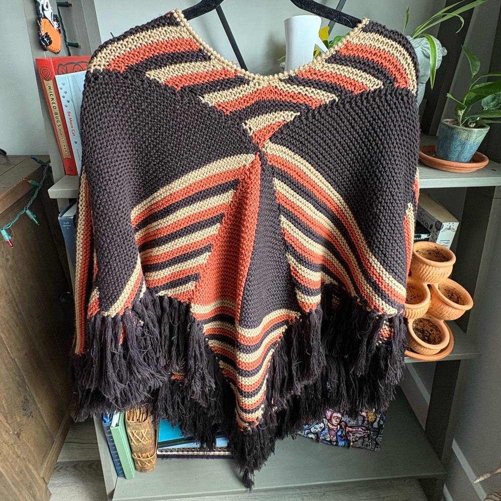 Laundry By Shelli Segal Multicolor Knit Wool Poncho